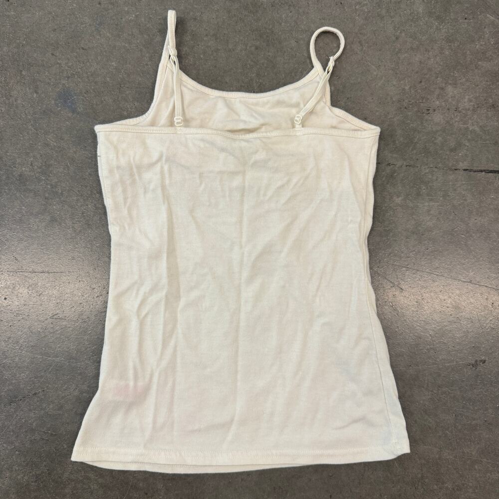 Vintage Y2k Justice For Girls White Rhinestone Mcbling Cami Tank Top Size 8 - Picture 2 of 5